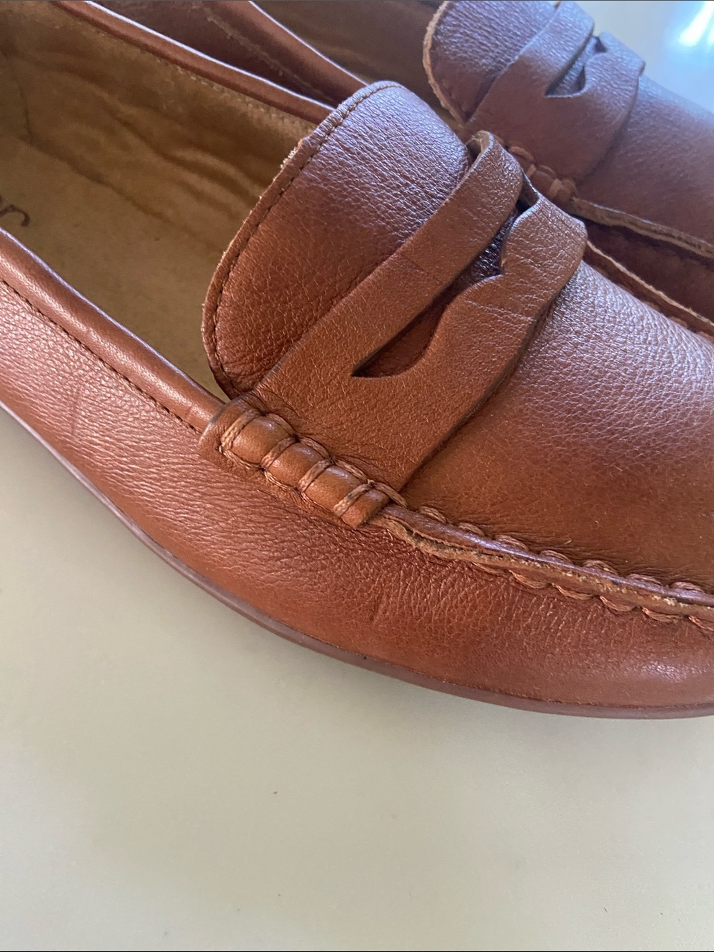 Hotter Tan Leather Penny Loafers for Women - Picture 8 of 16